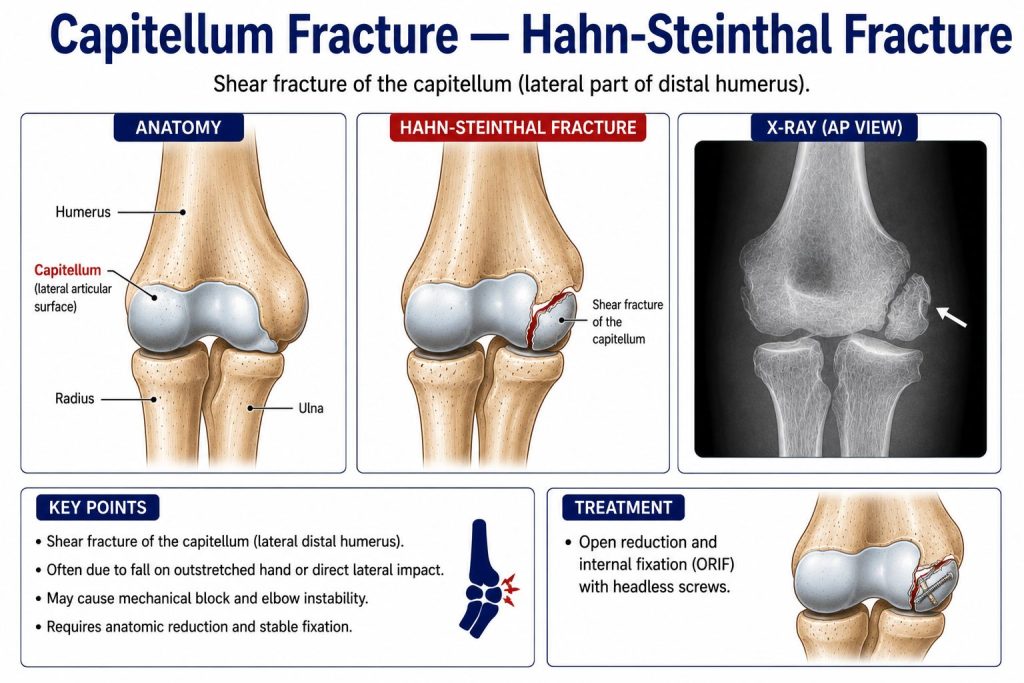 Capitellum Fracture — Hahn-Steinthal Fracture