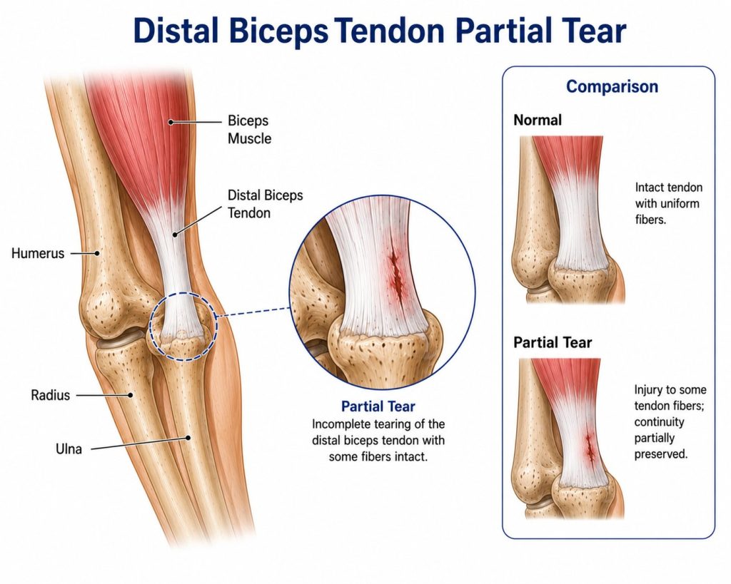 Distal Biceps Tendon Partial Tear