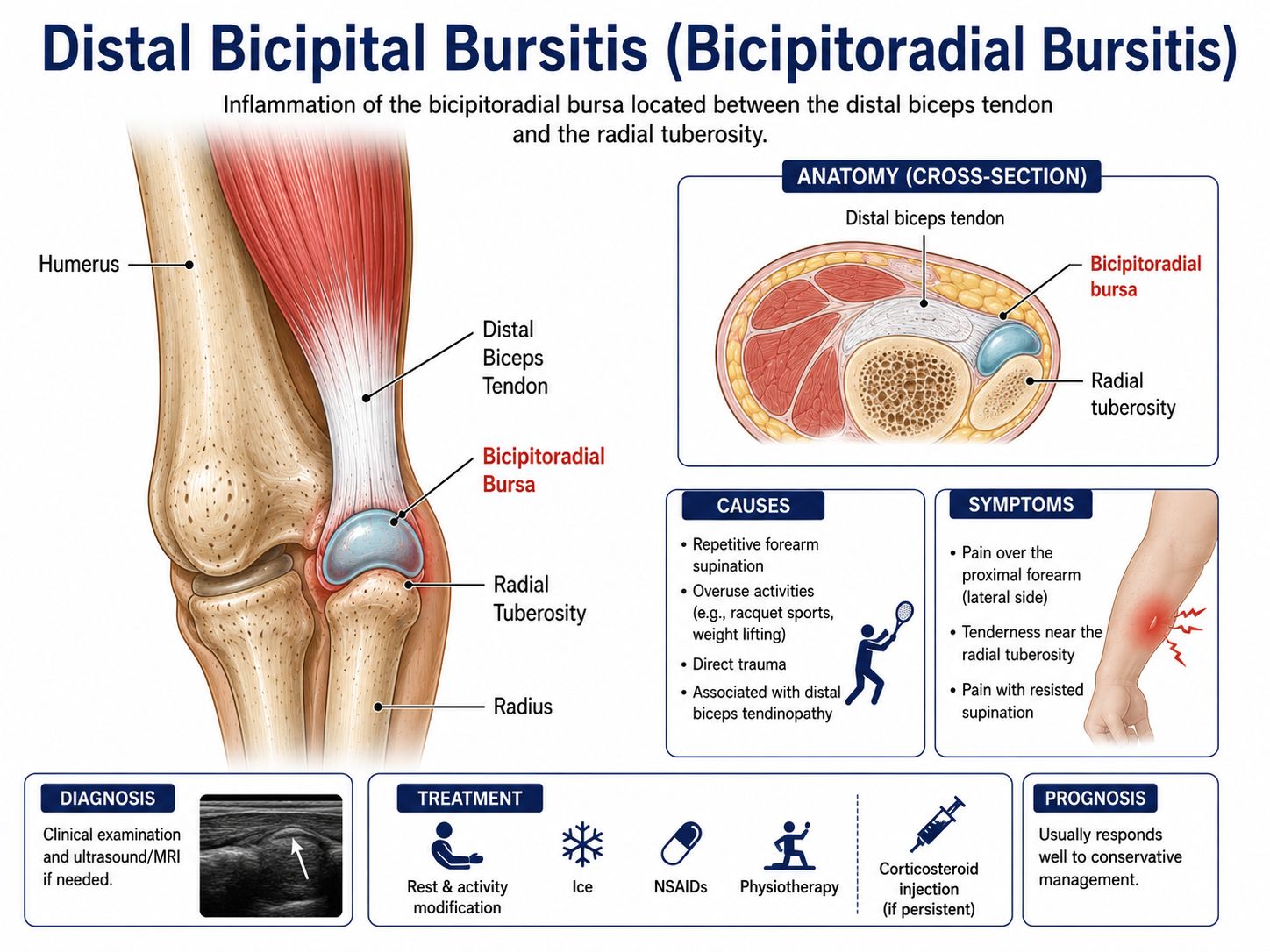 Distal Bicipital Bursitis (Bicipitoradial Bursitis)