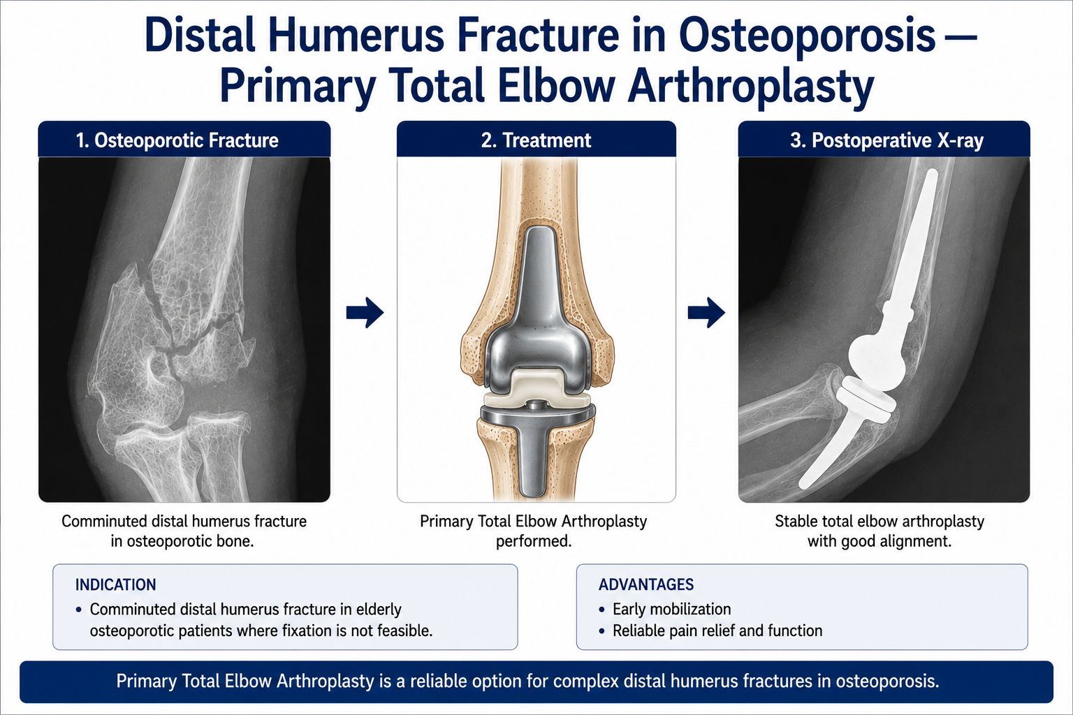 Distal Humerus Fracture in Osteoporosis — Primary Total Elbow Arthroplasty