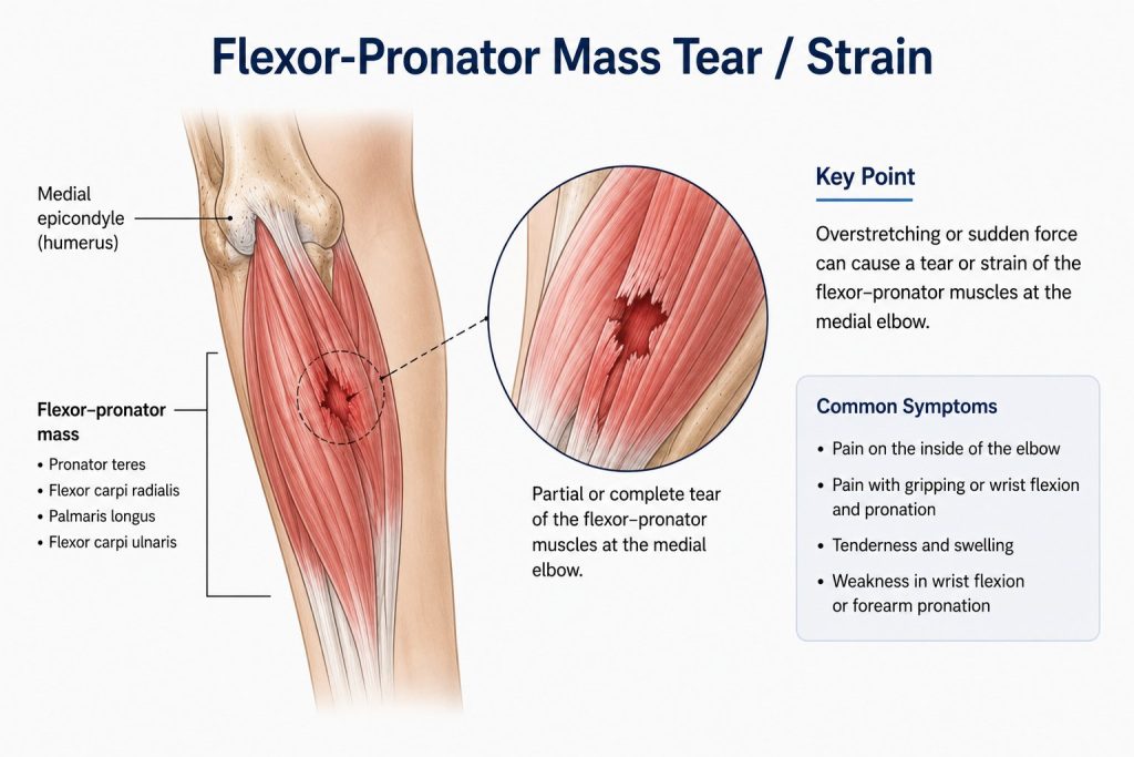Flexor-Pronator Mass Tear / Strain