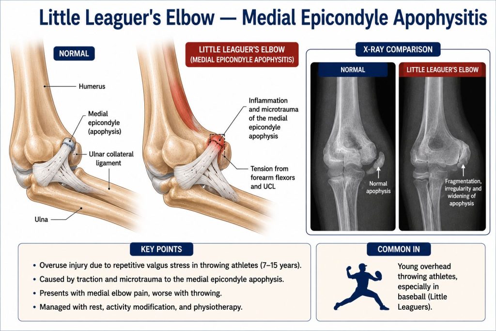 Little Leaguer's Elbow — Medial Epicondyle Apophysitis