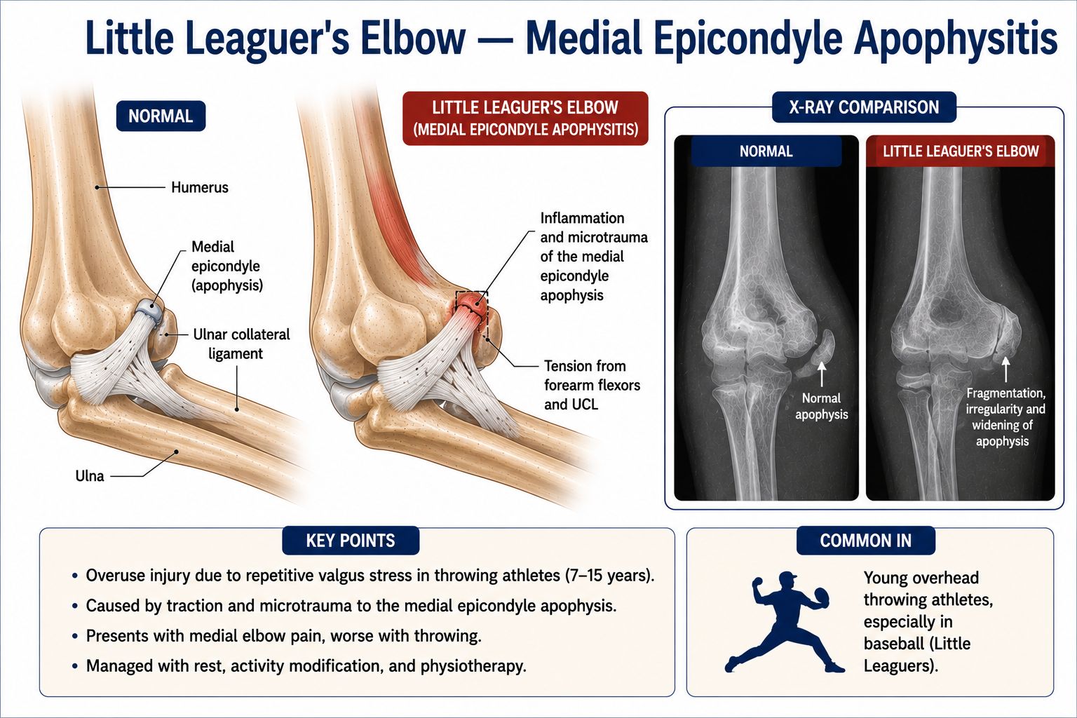 Little Leaguer's Elbow — Medial Epicondyle Apophysitis